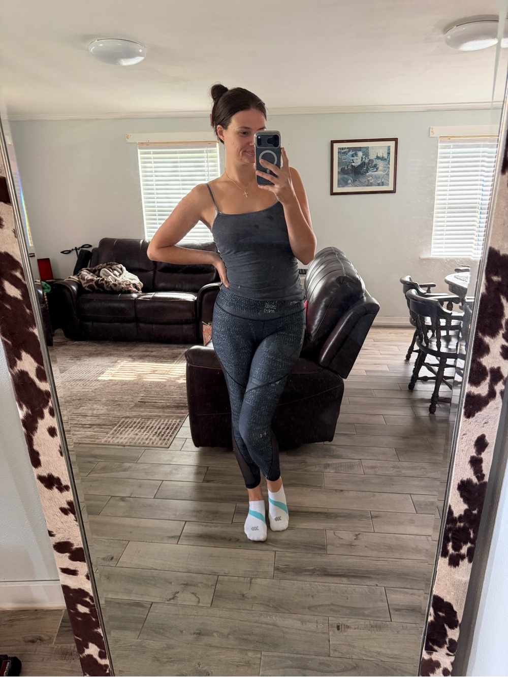 Under Armour Dark Gray High-Waist Patterned Leggings